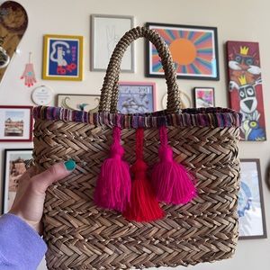 •vintage• | basket woven purse